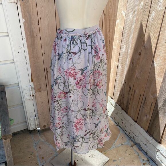 French connection silk Eden of Zola printed midi skirt size small - Picture 6 of 13